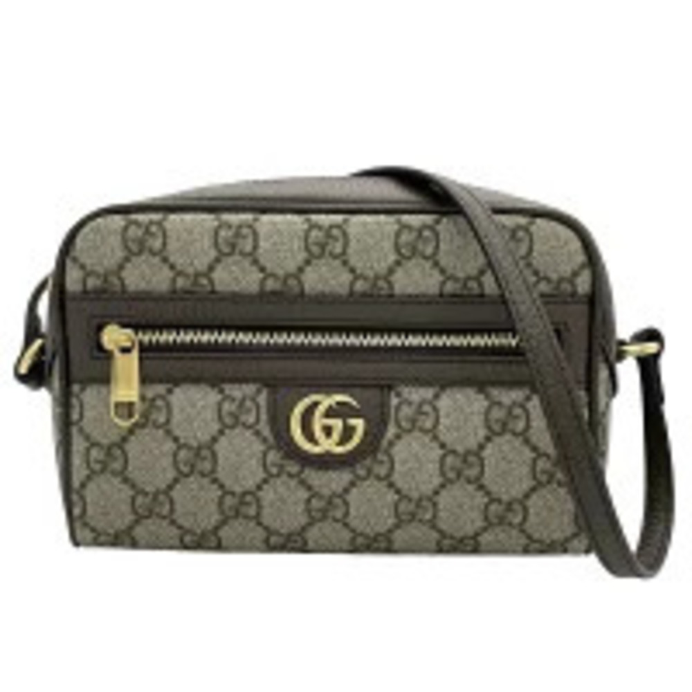 CUCCI Gucci Ophidia Shoulder Bag GG Supreme Beige Brown Leather